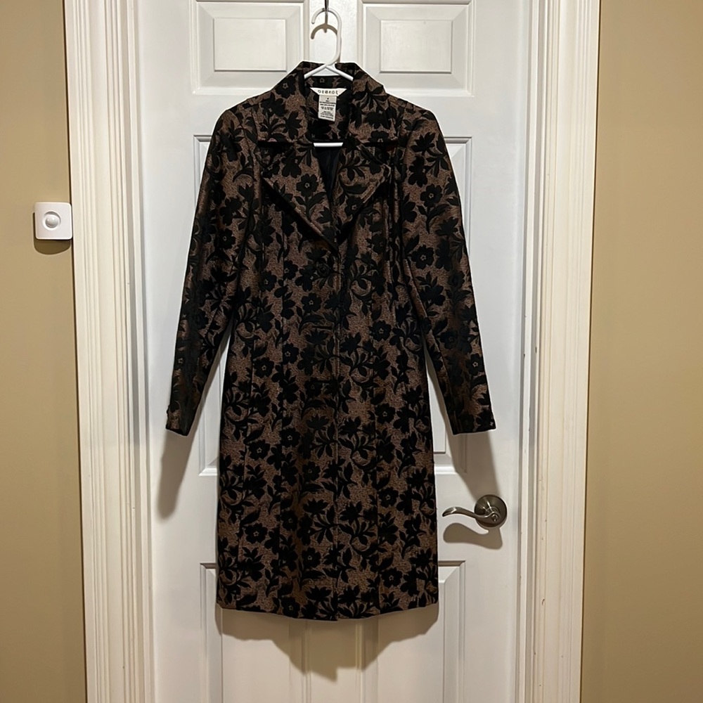 Tailored brocade jacket dress